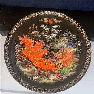 1990 "Russian Legends" series, produced in the Soviet Union hand painted Plate